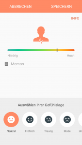 Mein vom Smartphone gemessener Stresslevel eine Stunde vor der Prüfung